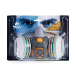 Semimaschera Vulcano 2000 Milla 2042 Kit Agricoltura con 2 filtri ABEK1-P2 R