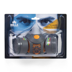 Semimaschera Vulcano 2000 Milla 2043 Kit Agricoltura con 2 filtri ABEK1-P3 R