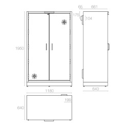 Armadio per sostanze infiammabili Certificato Type 90 - Safetybox AC 1200 CM