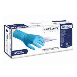 REFLEXX N100 Guanti In Nitrile Protezione Chimica - Conf. 50pz